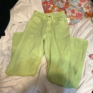 Light green high waisted jeans